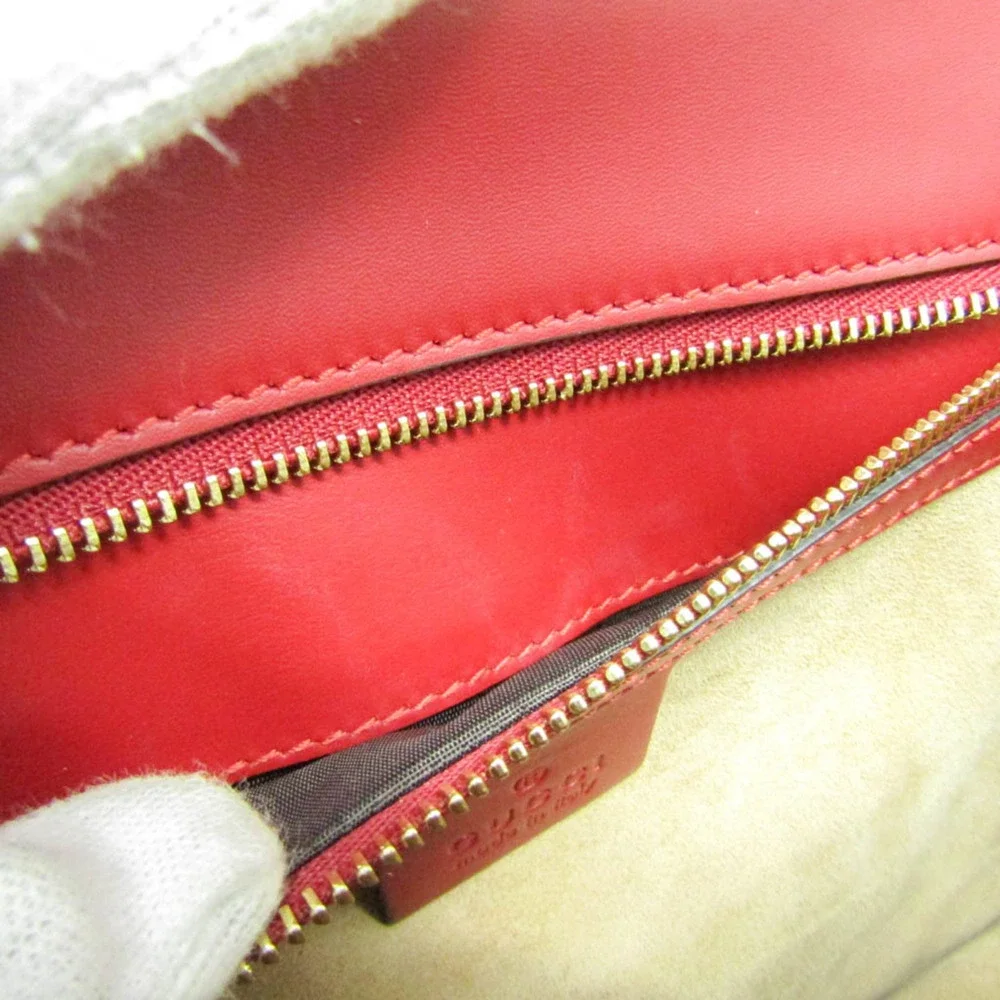 GUCCI Red Leather Sylvie Shoulder Bag - Picture 10 of 14